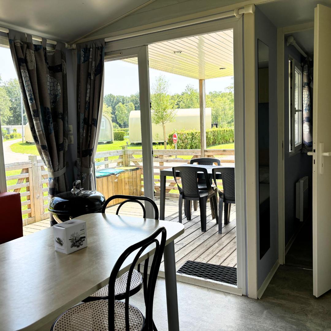 Terrasse couverte mobil-home 2 chambres