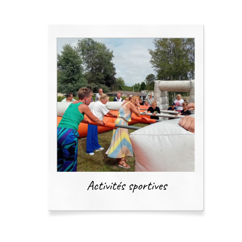 animations Camping avec étang de pêche Saint-Omer : baby foot humain