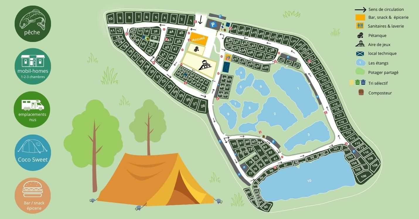 plan camping peche saint omer